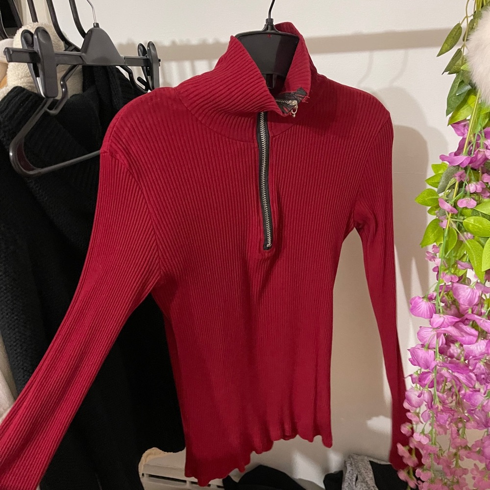 Turtle neck with zipper